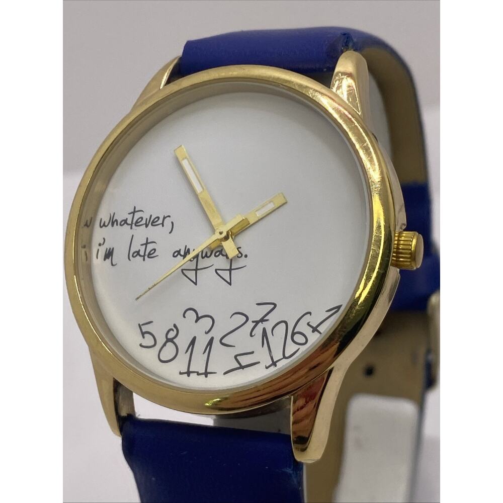 Womens Gold Whatever Im Late Watch New Battery
